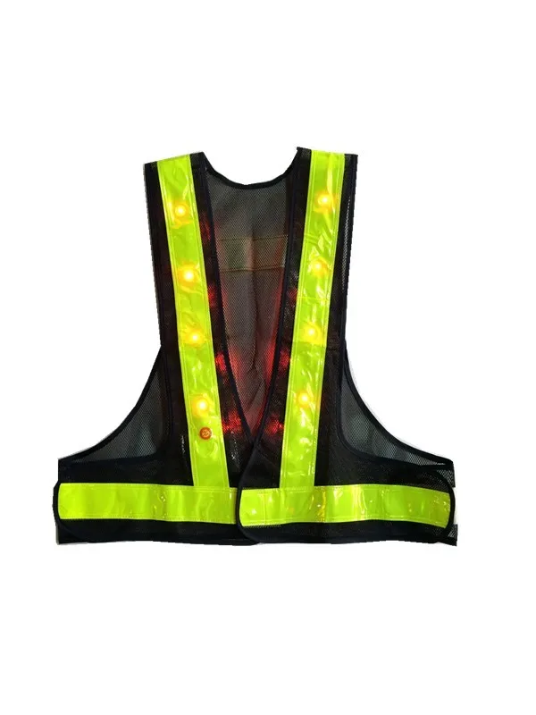 High Visibility Pvc Reflective Tape Mesh Fabric V Shape Led Lights ...