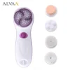5 In 1 Cleaning Clean Scrub Exfoliating Natural Washing Bamboo Mask Silicone Face Massage Brush