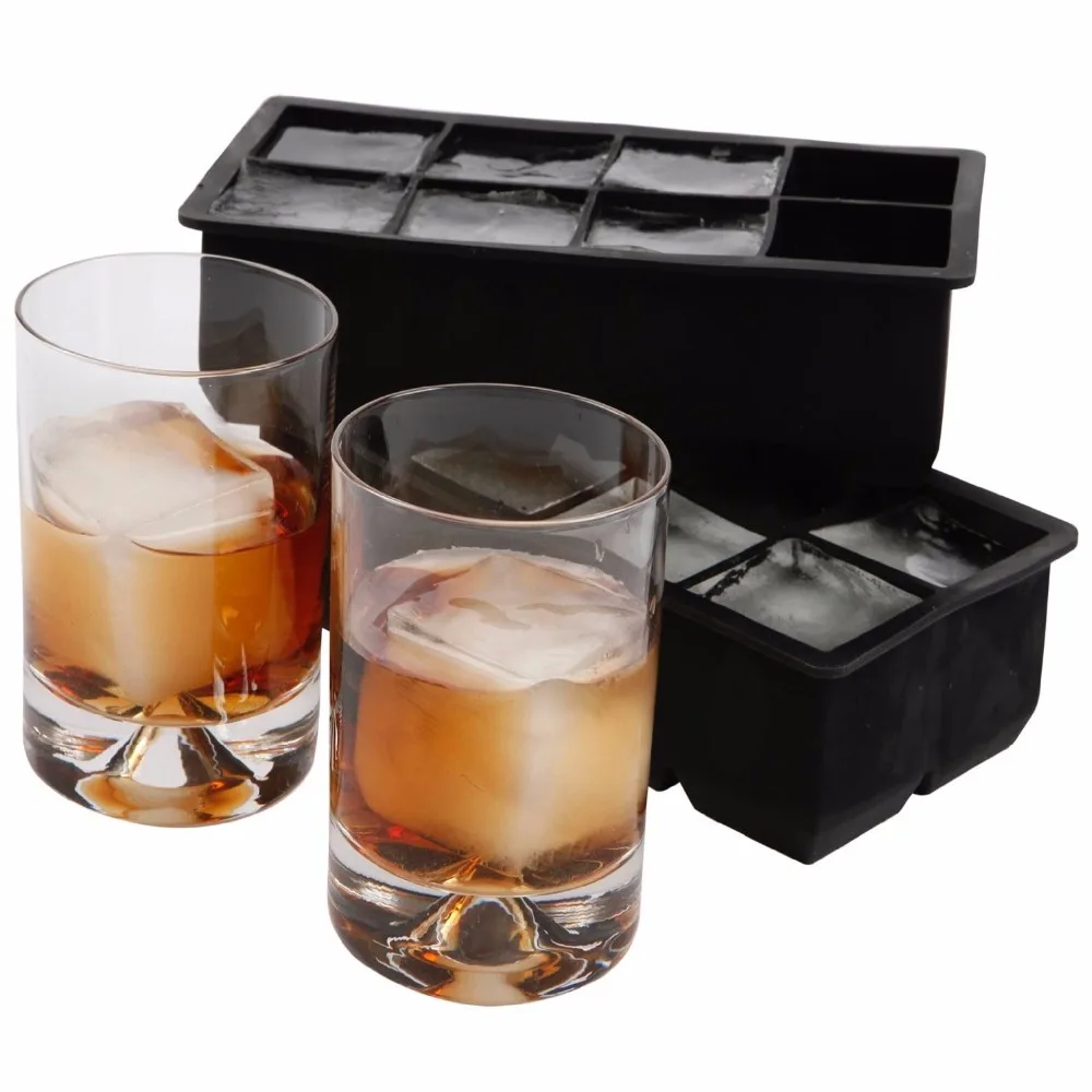 Large Ice Cube Trays 2 Inch Ice Cube Maker For Whiskey Durable