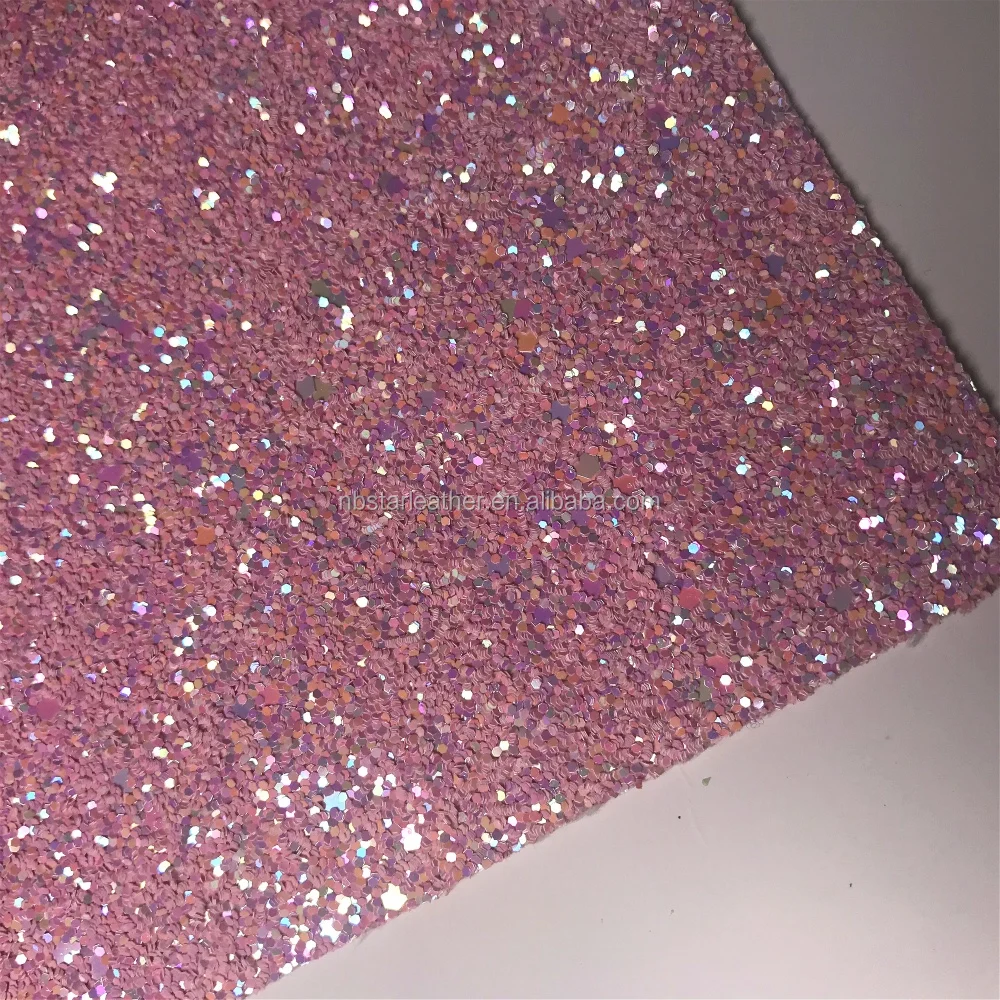 Hot Pink Chunky Glitter Fabric For Wallpaper And Hairbow In Guangzhou Glitter Market Buy Pink