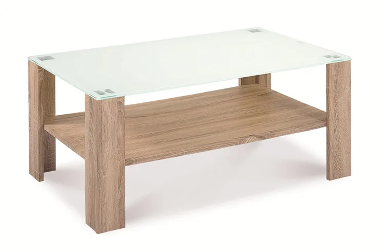 Glass Top And Wooden MDF Coffee Table Center Table