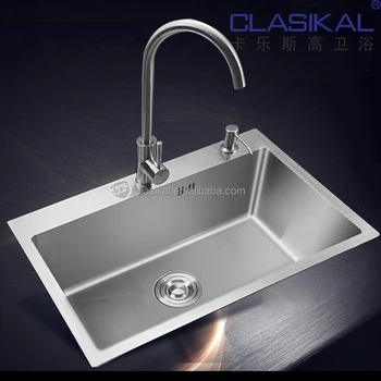 Strong Quality Hand Made 304 Stainless Steel Kitchen Sink Custom Size German Strong Quality Hand Made 304 Stainless Steel Kitchen Sink Custom Size German