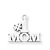 Personalized Engraved Yiwu Wholesale Number One Mom Words Texts Charm