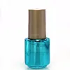 N-1 cute 5ml shiny blue uv plating mini round empty nail polish bottle with brush