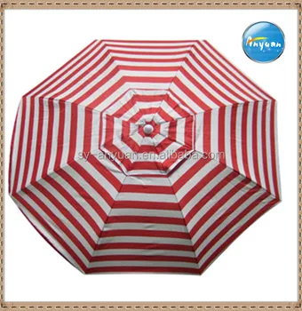 Red And White Stripe Wholesale Beach Parasol Umbrella For Beach