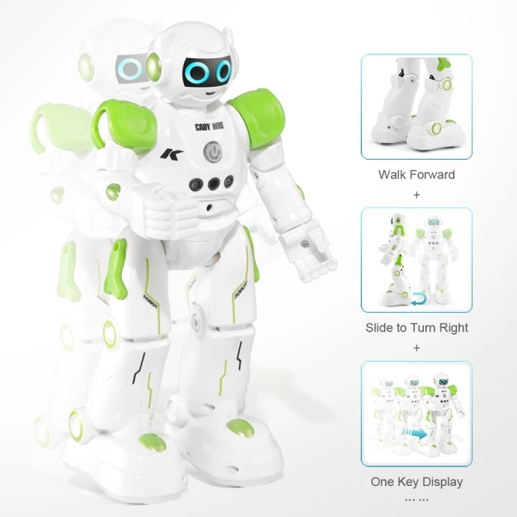 JJR/C R11 CADY WIKE Waling Sliding Robot Smart Touch Control Robot with LED Light,