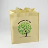 Simple design eco-friendly apricot color non woven bag