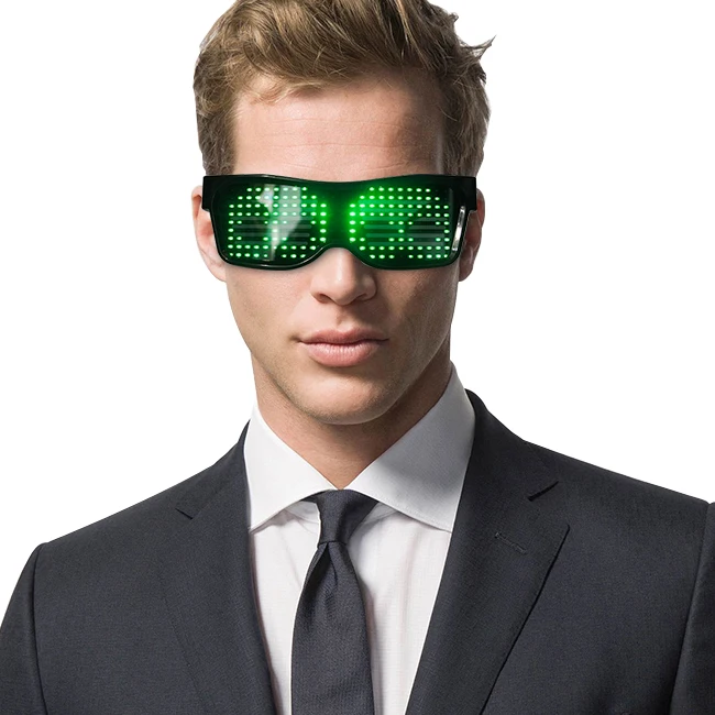 New Novelty Smart App Wireless Rechargeable Led Glasses Light Up Party