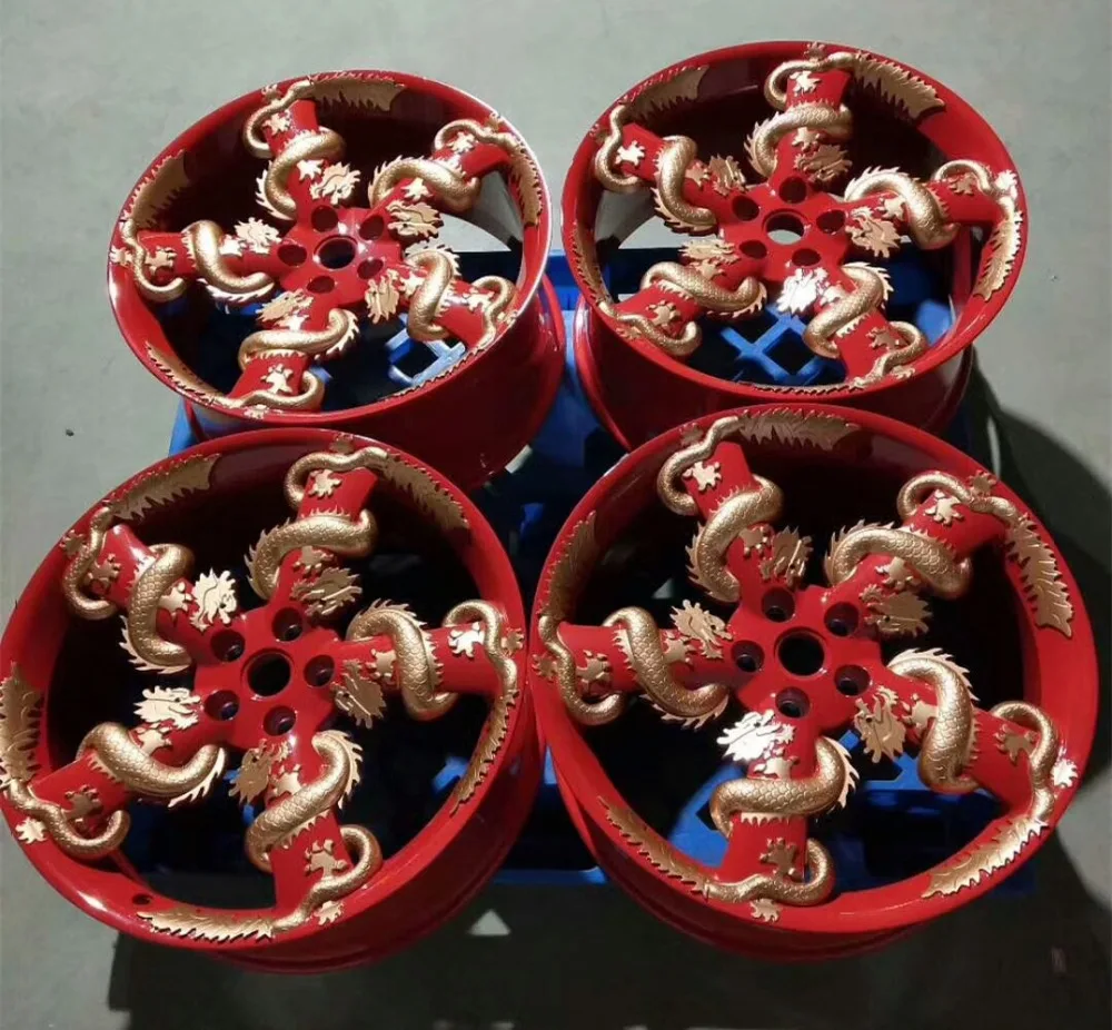 Personalized Custom Gold Dragon Winding China Wheel For