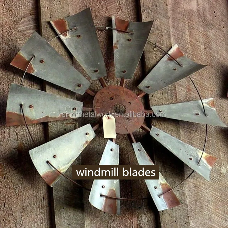 Rustic Full Decorative Wrought Iron Yard Windmills With 10 Fan Decorative Wrought Iron Yard Windmills