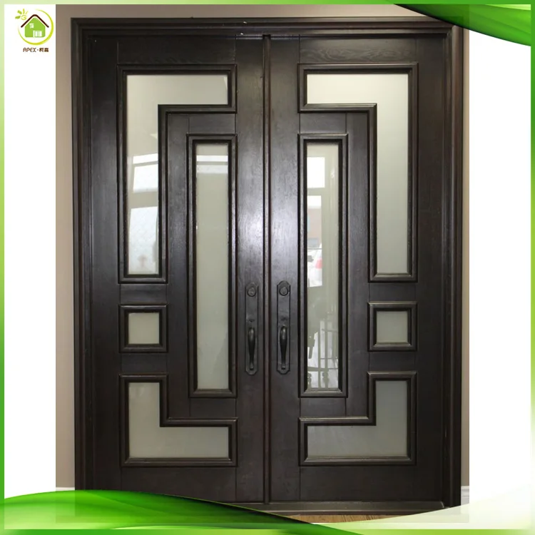 30 Inch Wood Solid Wooden Glass Door Fancy Entry Door