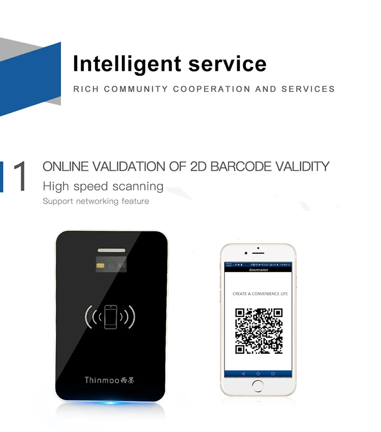 Smart Qr Code Scanner Wifi Remotely Controlled App Access Control