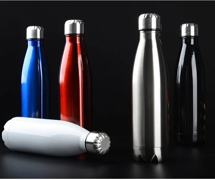 350ml 500ml 750ml 1000ml Vacuum Insulated Travel Water Bottle Leak Proof Double Walled Cola 7157