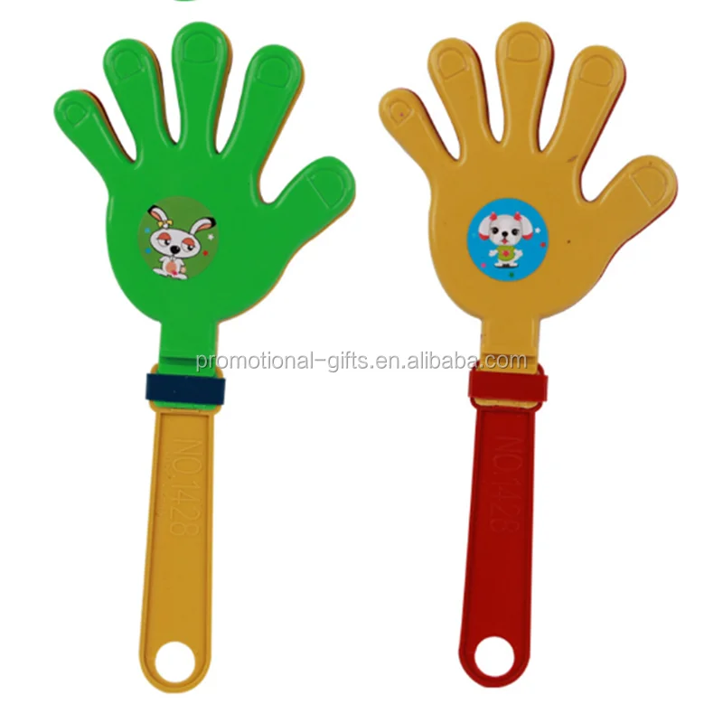 Oempromo custom Logo clap trap cheer toy plastic hand clap trap