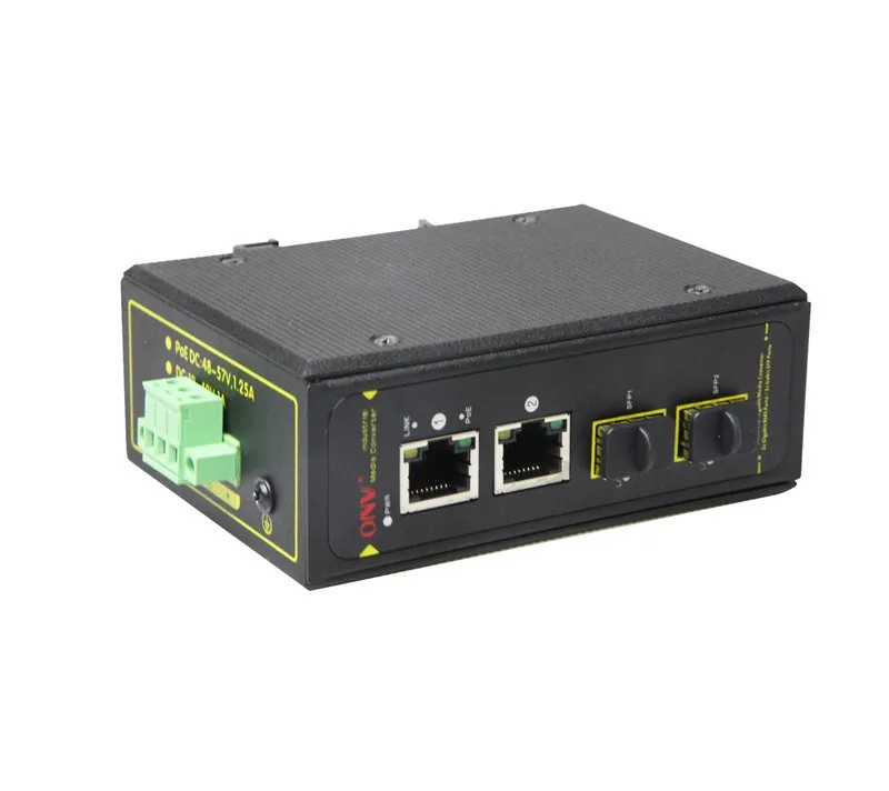 Industrial PoE Switch 4 Port Gigabit SFP Optical Network