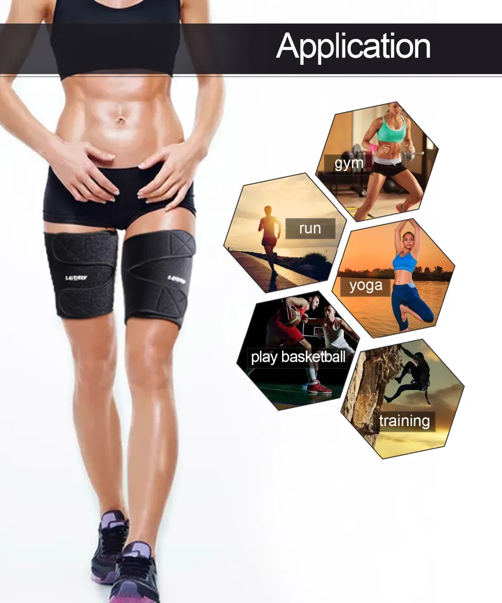 Women Thigh Leg Compression Sleeve Weight Loss Fat Wraps Sweat