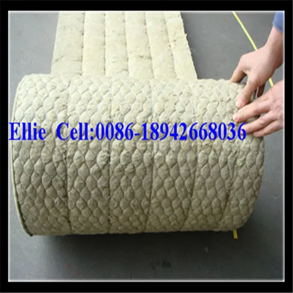 100kg/m3 Mineral Fiber Wool Blanket With Wire Mesh/rock Wool With Wire