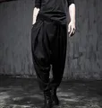 HOT 2016 New Spring elastic waist novelty harem pants boot cut Nightclubs hair stylist trousers singer
