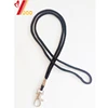 Wholesales customs braided cord blank black neck lanyards woven sewing straps with Authentication for expo entrance card