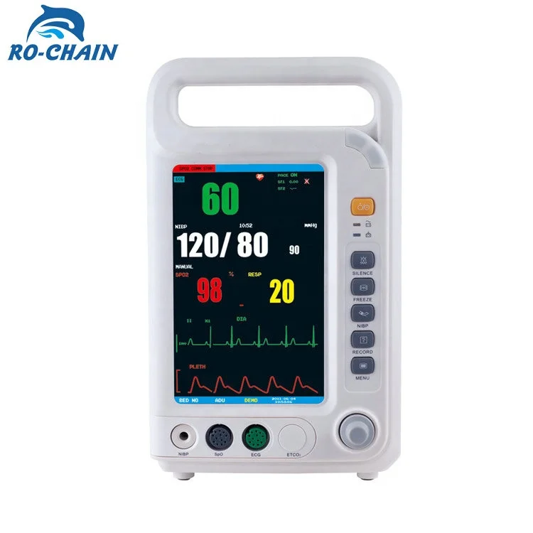 Small Multiparameter Cardiac Remote Portable Etco2 Neonatal Vital