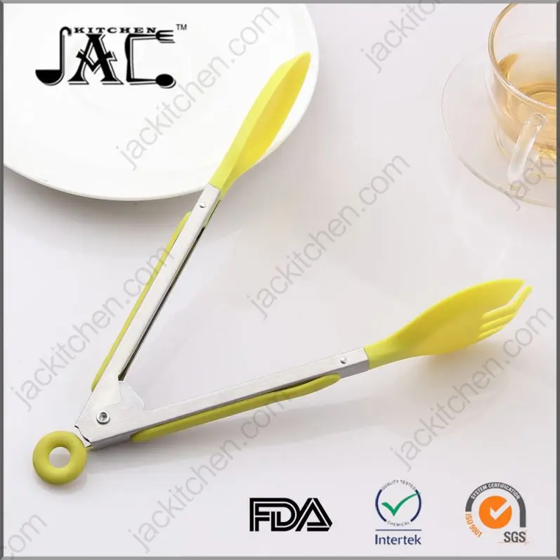 2017 Newest Gadgetsstainless Steel 9 Inch Plastic Bread Tongs
