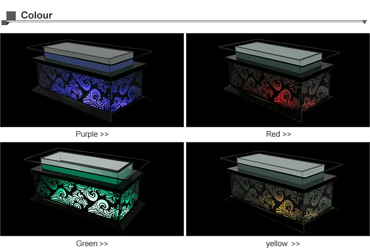 Led hookah light up table for ktv night club bar sale