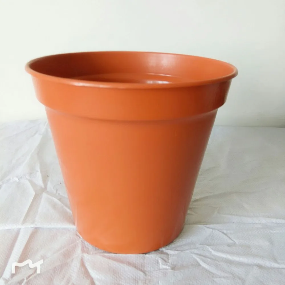 10 Inch Plastic Big Flower Pots Recycled Material Environmental Resin