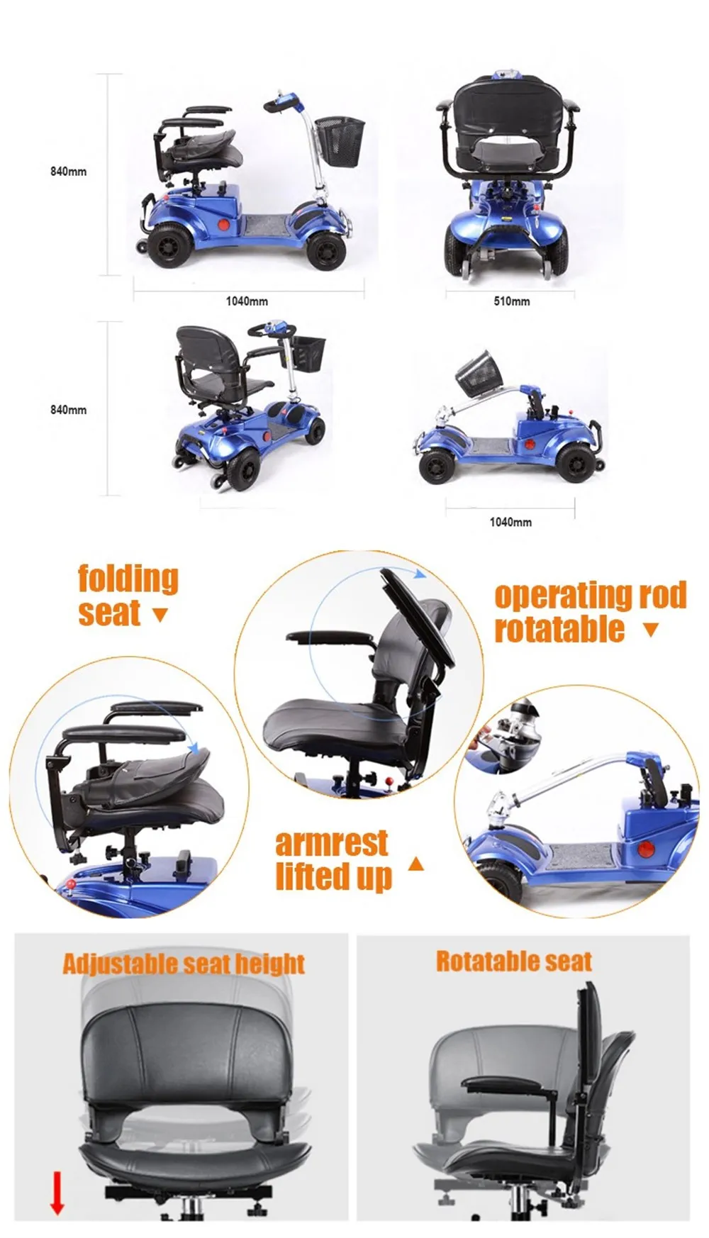 Light Weight Portable Foldable Adult 4 Wheel Cheap Electric Mobility Scooter Buy Foldable