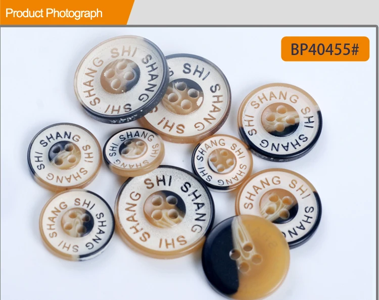 Bp40455 Custom Recycled Plastic Buttons Shirt Button Fancy Laser