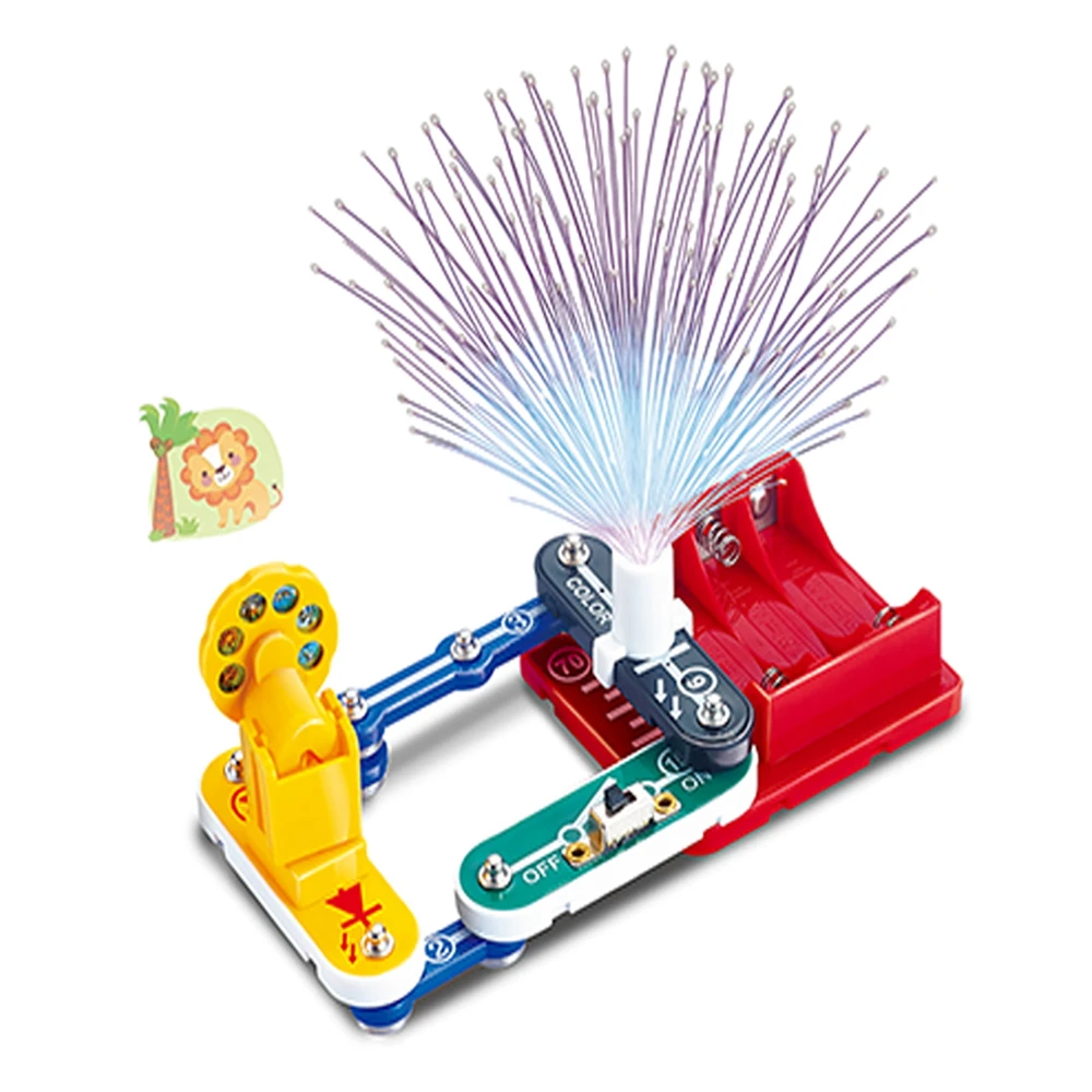 
Kids educational electronic bricks flashlight projector toy 