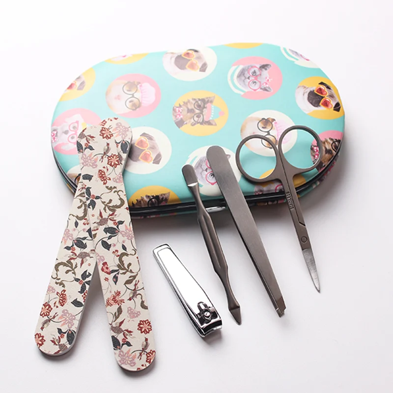 Hot Sale Cute Animal Print 6pcs Manicure Set Buy 6pcs Manicure Set