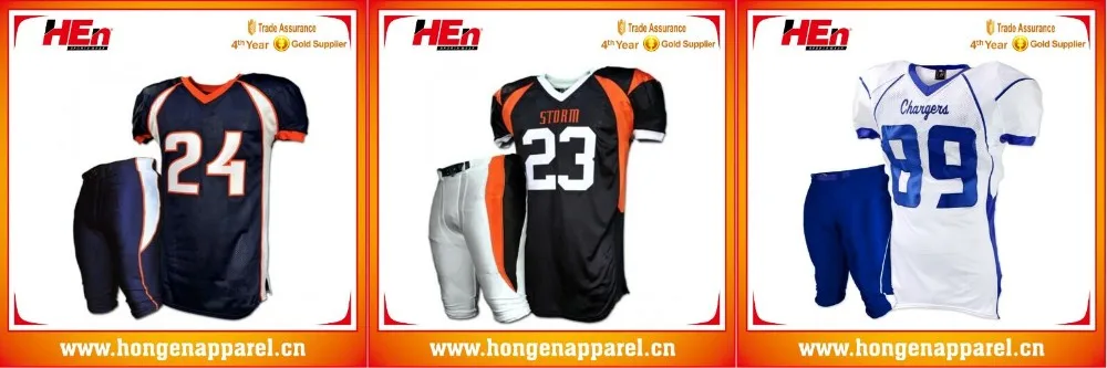 Hongen Apparel Wholesale Custom Designed American Football