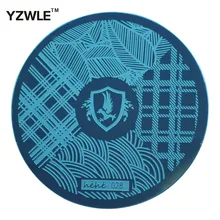 Yzwle 1 de Stamping Nail Art placa, 5.6 cm modelo polonês Manicure aço inoxidável ferramentas Stencil ( hehe-028 )