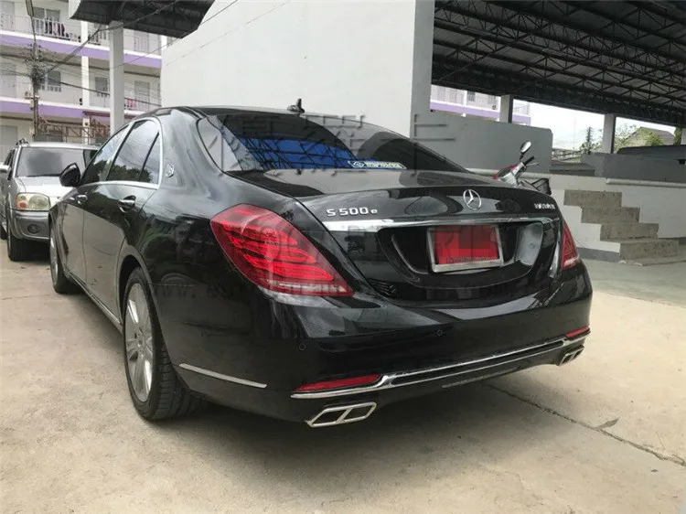 S Class W222 May-bach Emblem Muffler Tips Body Kit For S450 S500 S560 ...