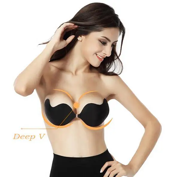 adhesive bra with straps