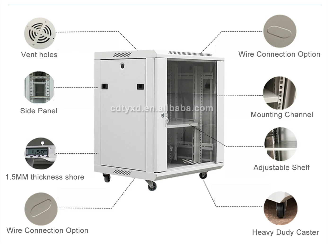 12u outdoor network cabinet