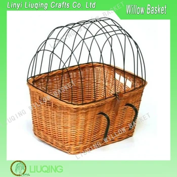 wicker dog basket for bike