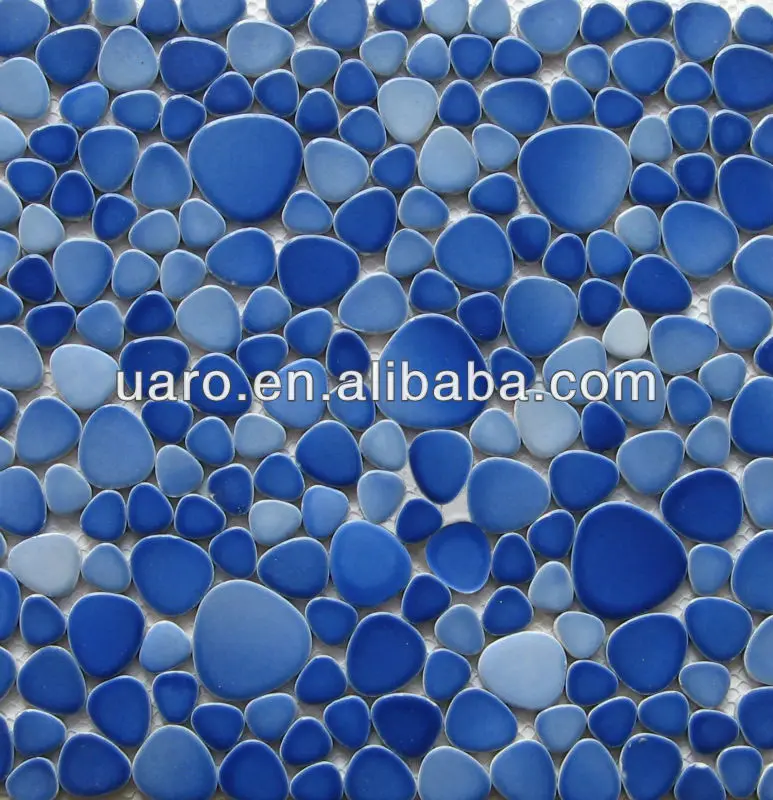 bath blue irregular ceramic tile