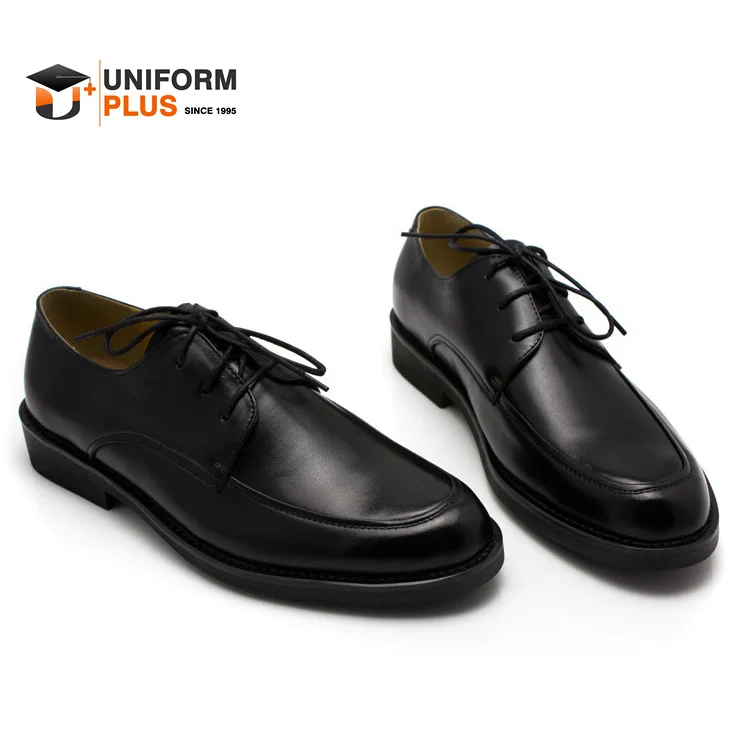 Airline Stewardess Leather Square Heel Pumps Shoes For Cabin Crew