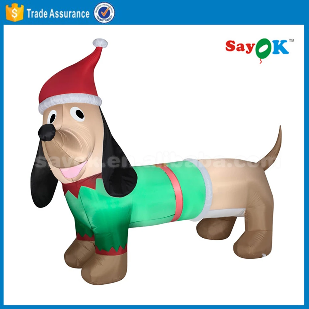 3m Inflatable Balloon Dog Husky,Outdoor Inflatable Christmas Decoration