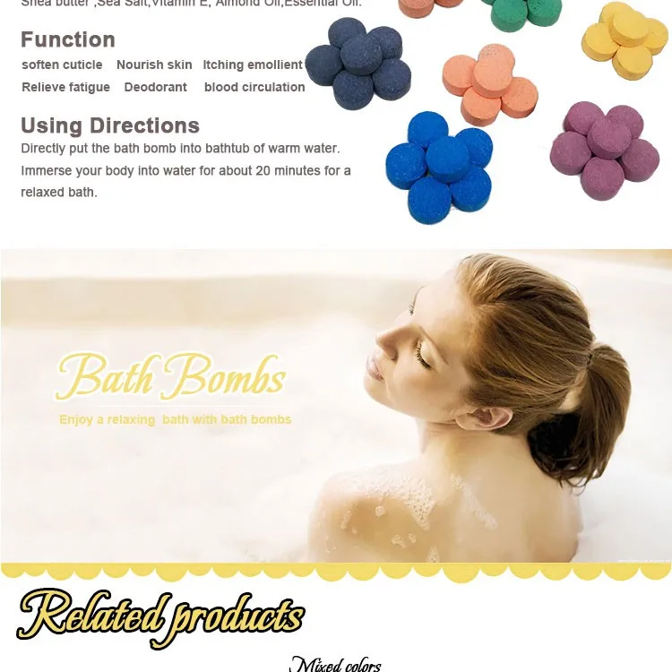 Bath Products Moisturizing 40 Pack Baby Kids Bubble Bath Tablets With Water Color Effervescent