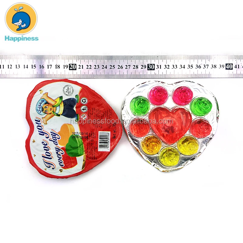 70 G Sweet Fruit Flavor Heart Jelly Cup Pudding Jelly Buy Heart Jelly