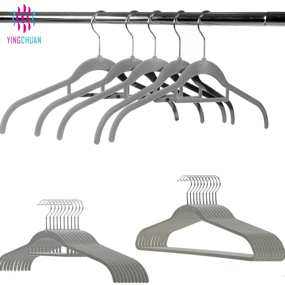 Wholesale Flocked Velvet Clothes Hangers Short Coat Hangers Rack Buy