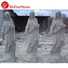 White Virgin mary garden statues/outdoor marble mother mary statue/Blessed Stone Virgin Mary Garden Statues With Angel