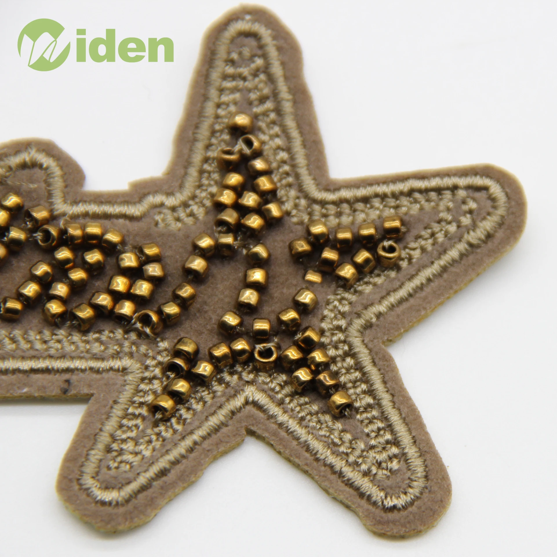 Embroidered Iron on Patch Applique Lovely 8*6CM Star Beads Embroidery Patch