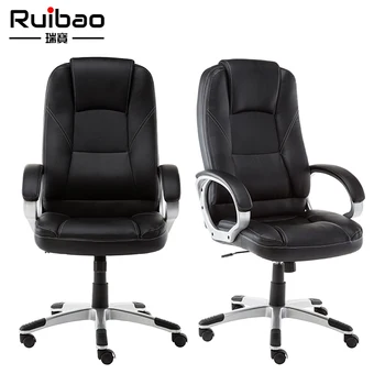 Reasonable Price Office Chair Soft Black Leather Cushion Manager