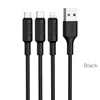 2018 hoco X25 Rapid one pull three 1M fast Charging Data cable