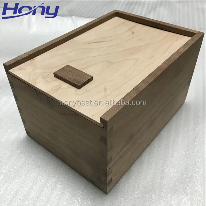 Flat Pack Unfinished Plywood Packaging Box Gift With Lid For Keepsake