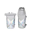 China work visa supplier tactical backpack Reflective PU big capacity Cylindric backpack for young people