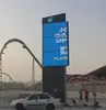 outdoor airport led display board twist Tower sign advertising display